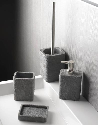 Szczotka WC stojąca szara ARIES AR3308 Gedy zestaw