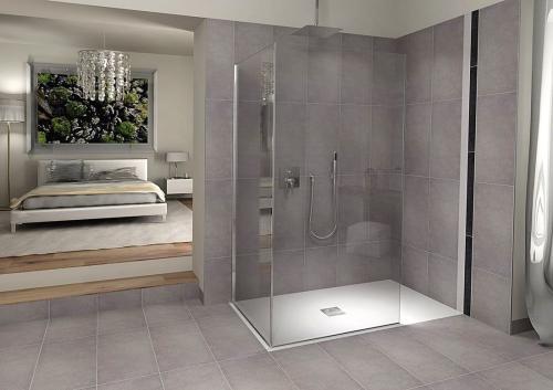 Brodzik prysznicowy prostokątny kompozytowy 120 x 100 cm FLEXIA 71563 Polysan aranżacja