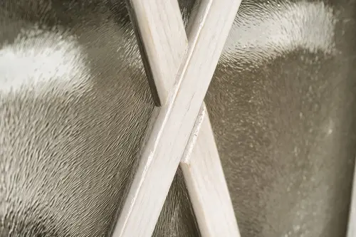 Szafka z koszem na bieliznę 49x170x39 cm, biały postarzany, prawa Cross CR215 Sapho