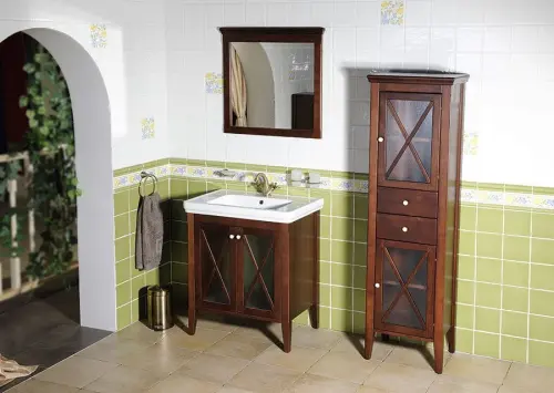 Szafka wysoka 49x170x39 cm, mahoń, prawa Cross CR313 Sapho