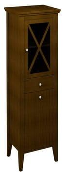 Szafka z koszem na bieliznę 49x170x39 cm, mahoń, prawa Cross CR315 Sapho