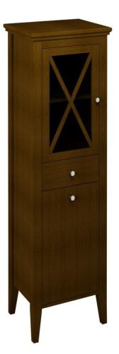 Szafka z koszem na bieliznę 49x170x39 cm, mahoń, lewa Cross CR316 Sapho