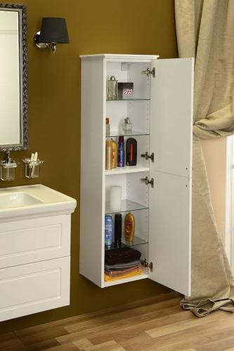 Szafka wysoka 35x140x30cm biały półpołysk prawa Violeta VI165-3131 Sapho