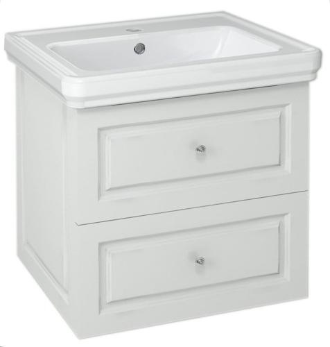 Szafka umywalkowa 53,5 x 52 x 42,5 cm biały półpołysk Violeta VI060-3131 Sapho