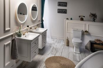 Szafka umywalkowa 53,5 x 52 x 42,5 cm biały półpołysk Violeta VI060-3131 Sapho  wizualizacja