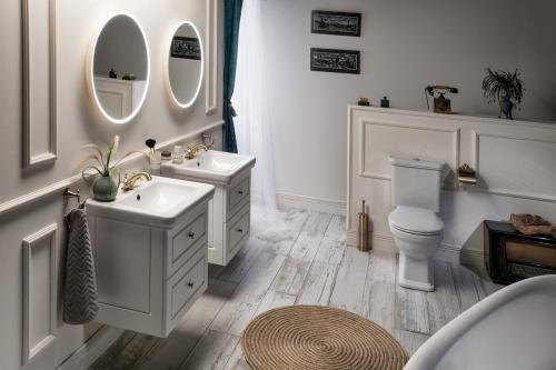 Szafka umywalkowa 53,5 x 52 x 42,5 cm biały półpołysk Violeta VI060-3131 Sapho  wizualizacja