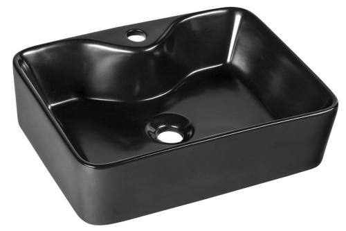 Umywalka nablatowa 48 x 13,5 x 37 cm czarny mat Balena BH7013B Sapho