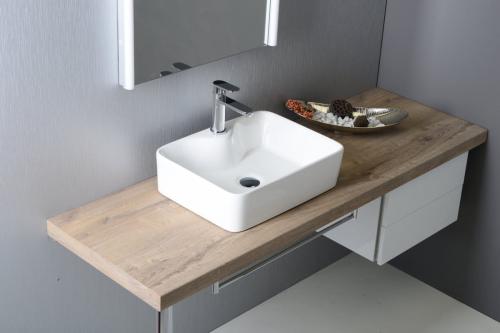 Umywalka nablatowa 48 x 13,5 x 37 cm biały Balena BH7013 Sapho wizualizacja