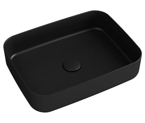 Umywalka ceramiczna nablatowa 50 x 36 cm czarny mat INFINITY RECTANGLE 10NF65050-2N Isvea
