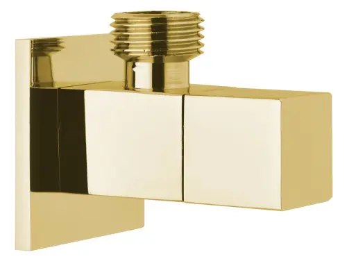 Zawór kątowy z rozetą 1/2" x 3/8" złoty SL117 Sapho