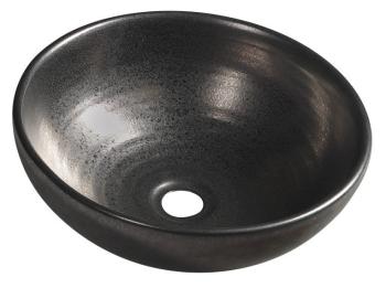 Umywalka ceramiczna nablatowa, okrągła 42,5 x 14 cm metaliczna miedź ATTILA DK010 Sapho