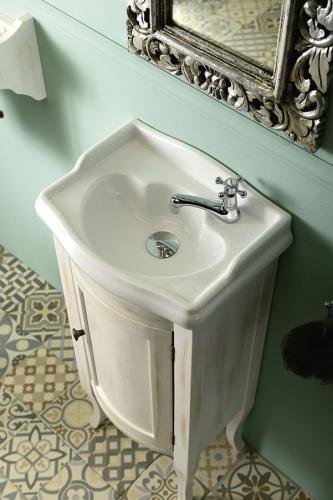 Umywalka ceramiczna 41 x 30 cm biały RETRO 103301 Kerasan na szafce