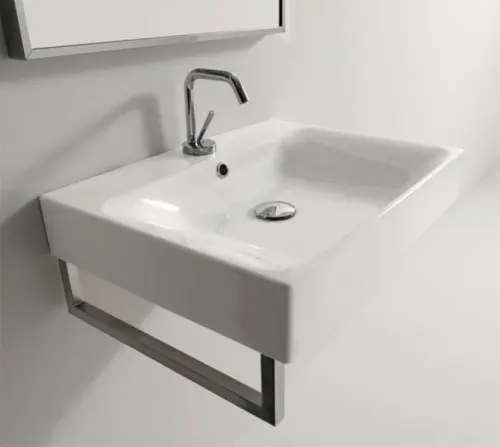 Umywalka ceramiczna 50 x 45 cm biały CENTO 353001 Kerasan aranżacja