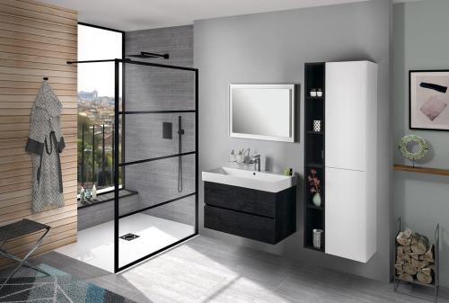 Umywalka ceramiczna meblowa 85 x 46 cm biały KARE 17085 Sapho wizualizacja