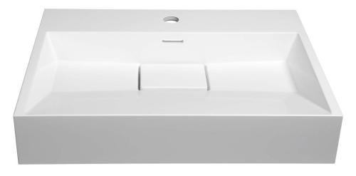 Umywalka kompozytowa nablatowa 60 x 45 cm biały Amur 55030 Sapho z bliska