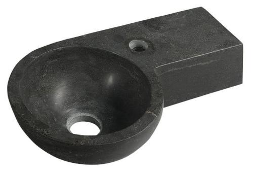 Umywalka kamienna mała 40 x 10 x 23 cm antracyt BLOK 2401-32 Sapho