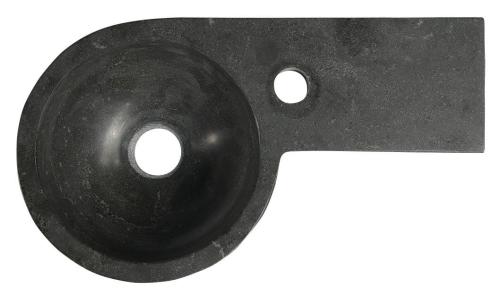 Umywalka kamienna mała 40 x 10 x 23 cm antracyt BLOK 2401-32 Sapho od góry