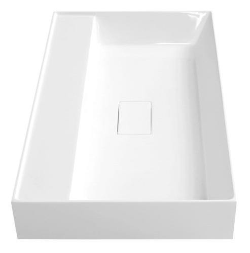 Umywalka kompozytowa nablatowa 68 x 44 cm biały GODIVA GU068-0 Sapho z góry
