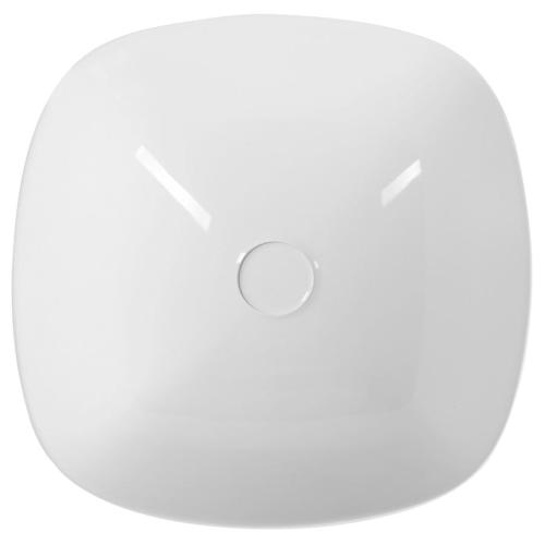 Umywalka ceramiczna nablatowa 42 x 18 x 42 cm biały IDEA WH100 Sapho z góry