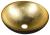 Umywalka nablatowa szklana 40 x 14 cm złoto czarny MURANO BLACK-GOLD AL5318-77 Sapho