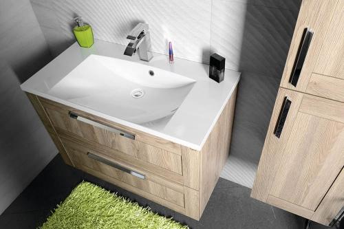 Umywalka kompozytowa meblowa 90 x 46 cm biały MARIA MA090 Sapho wizualizacja