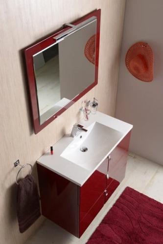 Umywalka kompozytowa meblowa 90 x 46 cm biały MARIA MA090 Sapho aranżacja