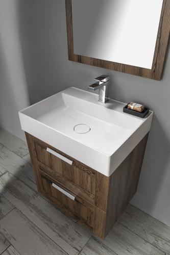 Umywalka kompozytowa meblowa 60 x 47 cm biały TWIG TW060 Sapho wizualizacja