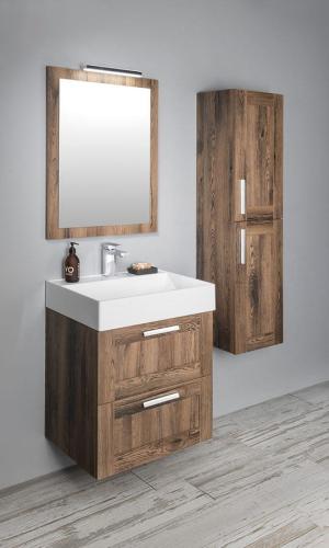 Umywalka kompozytowa meblowa 60 x 47 cm biały TWIG TW060 Sapho aranżacja