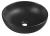 Umywalka ceramiczna nablatowa 41 x 14 cm czarny mat RONDANE AR435B Sapho