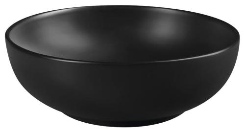 Umywalka ceramiczna nablatowa 41 x 14 cm czarny mat RONDANE AR435B Sapho bok