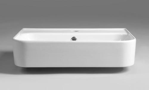 Umywalka ceramiczna nablatowa 55 x 38 cm biały SISTEMA U 10PL53055 ISVEA front