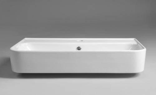 Umywalka ceramiczna nablatowa 70 x 38 cm biały SISTEMA U 10PL53070 ISVEA front