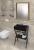 Umywalka ceramiczna nablatowa 60 x 42 cm czarny mat SISTEMA U 10SF50060-2N ISVEA aranżacja
