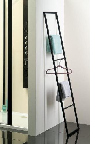 Wieszak drabinka na ręczniki 42 x 170 x 20 cm czarny mat SKA SKA551 Sapho wizualizacja