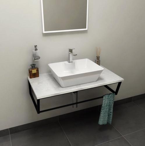 Blat marmur techniczny 90 x 2 x 46 cm Calacatta SKA SKA090-1219 Sapho