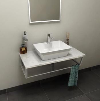 Blat marmur techniczny 90 x 2 x 46 cm Calacatta SKA SKA090-1219 Sapho  wizualizacja