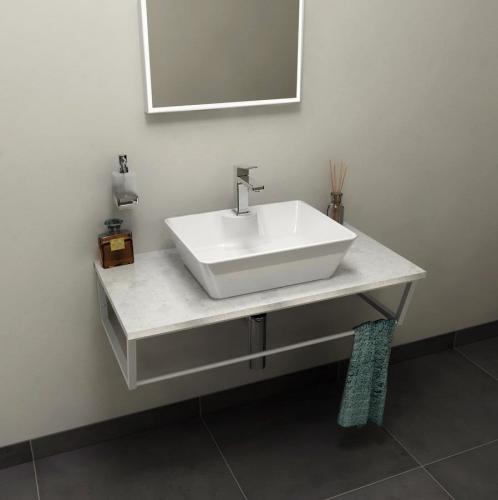 Blat marmur techniczny 90 x 2 x 46 cm Calacatta SKA SKA090-1219 Sapho  wizualizacja