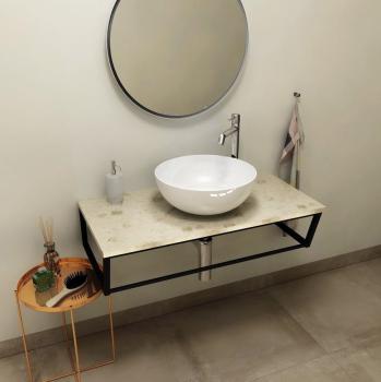 Blat marmur techniczny 90 x 2 x 46 cm Aurora SKA SKA090-1217 Sapho