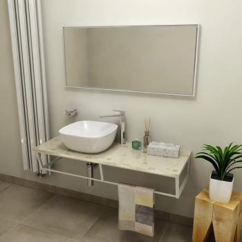 Blat marmur techniczny 120 x 2 x 46 cm Aurora SKA SKA120-1217 Sapho wizualizacja