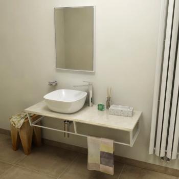 Blat marmur techniczny 120 x 2 x 46 cm Botticino SKA SKA120-1216 Sapho wizualizacja