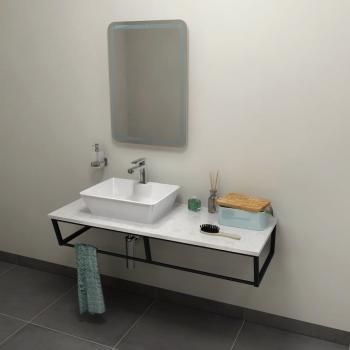 Blat marmur techniczny 120 x 2 x 46 cm Calacatta SKA SKA120-1219 Sapho