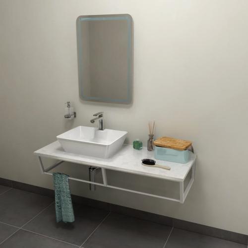 Blat marmur techniczny 120 x 2 x 46 cm Calacatta SKA SKA120-1219 Sapho wizualizacja