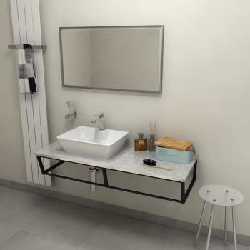 Blat marmur techniczny 120 x 2 x 46 cm Fior di pesco SKA SKA120-1220 Sapho