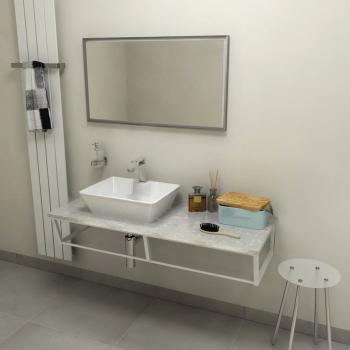 Blat marmur techniczny 120 x 2 x 46 cm Fior di pesco SKA SKA120-1220 Sapho wizualizacja