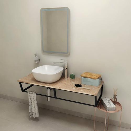 Blat marmur techniczny 120 x 2 x 46 cm Rosa del Garda SKA SKA120-1215 Sapho