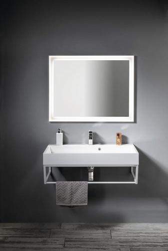 Konsola pod umywalkę 90 x 20 x 46 cm biały mat SKA SKA213 Sapho aranżacja