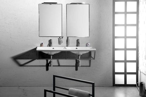 Konsola pod umywalkę 120 x 20 x 46 cm biały mat SKA SKA214 Sapho wizualizacja