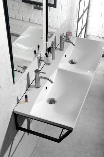 Konsola pod umywalkę 120 x 20 x 46 cm czarny mat SKA SKA204 Sapho z góry