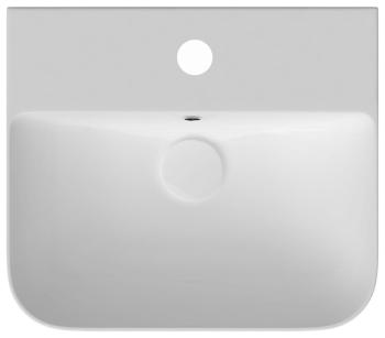 Umywalka ceramiczna nablatowa 51 x 50 cm biały SOTT AQUA 10SQ51051 ISVEA z góry