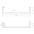 Reling do umywalki 56 x 9,8 cm czarny mat HANG HG560 Sapho rysunek